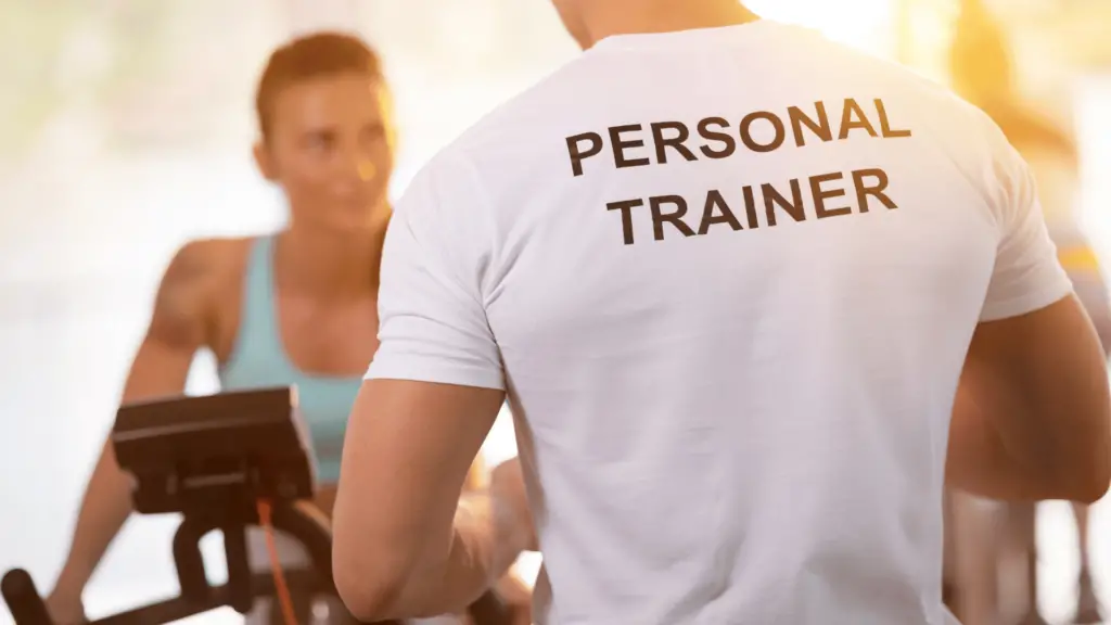 Personal trainer at a gym