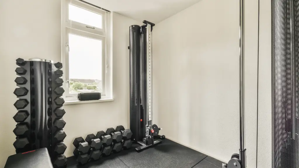 Home gym with weights