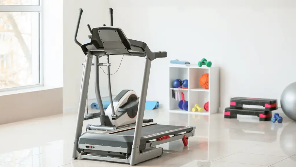 Treadmill in a home gym