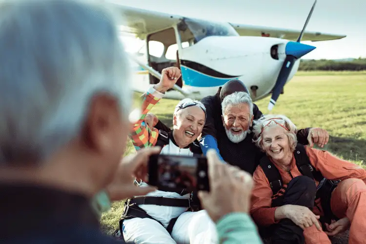 Old People After Skydiving