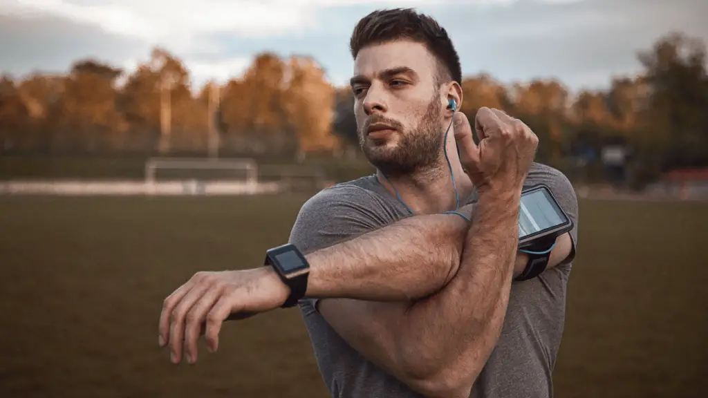 Man stretching before a workout