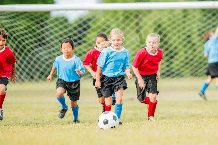 Kids soccer practice