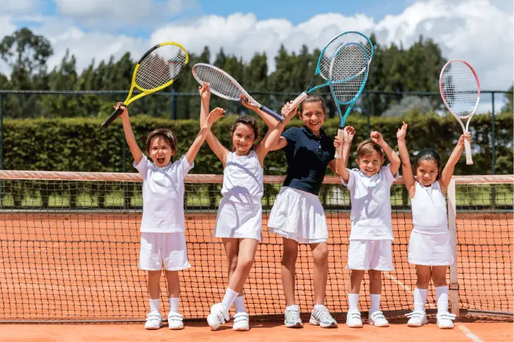 Kids with Tennis rackets