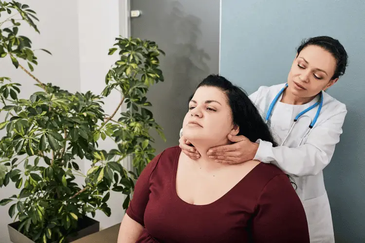 A patient suffering hypothyroidism 