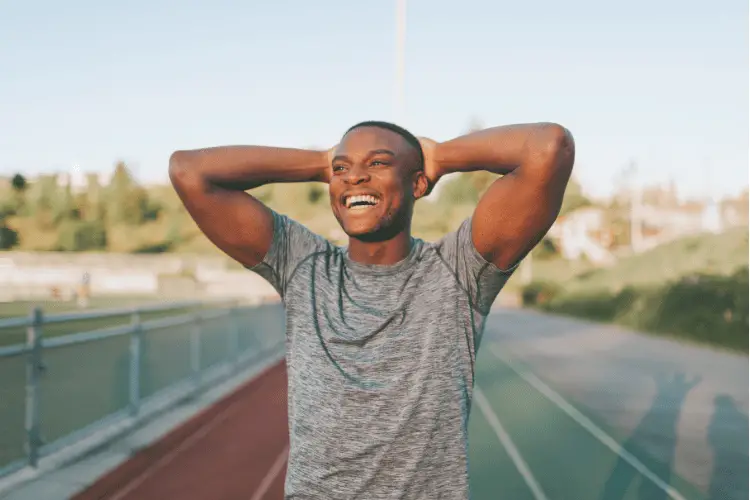 Smiling man in sportwear 