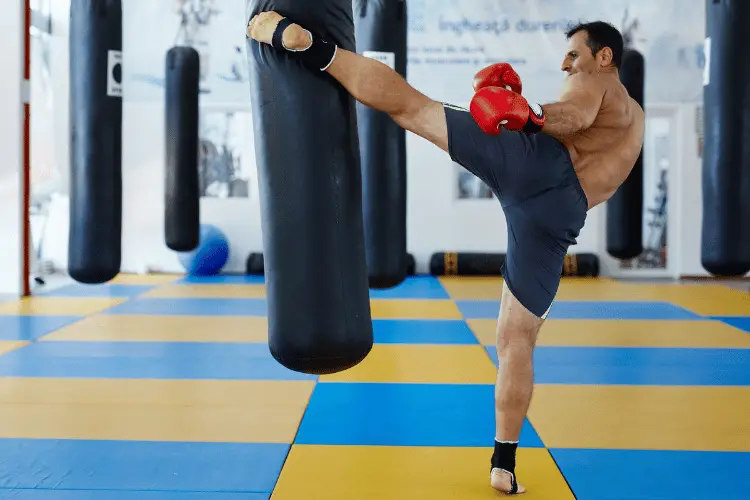 a man in kickboxing training 