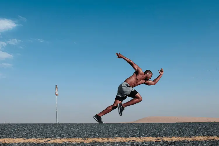 A man running 